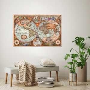 Póster de Mapa del Mundo Antiguo de Estilo Tradicional Histórico - Product Image 2