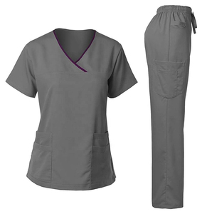 Nouveaux styles personnalisés gommages unisexe pour infirmière avec poches soins de santé gommages pour hôpitaux Joggers ensemble uniforme médical OEM - Product Image 5