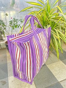 Grands sacs écologiques à fermeture éclair en PP recyclé réutilisable durable en plastique polypropylène pour l'approvisionnement en vrac de l'Inde Shopping blanchisserie - Product Image 3