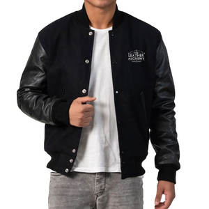 Chaqueta Universitaria de Cuero para Hombre de Estilo Moderno Fabricada en Pakistán, Diseño Personalizado, Cómoda para Clima Fresco - Product Image 1
