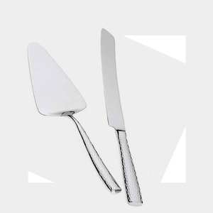 อุปกรณ์และเครื่องมือสำหรับเค้กแต่งงานแบบ2 in 1อุปกรณ์ทำเค้กและอุปกรณ์ตักเสิร์ฟแบบโลหะจากอินเดีย - Product Image 1