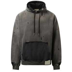 เสื้อฮู้ดพิมพ์ลายสำหรับทุกเพศเสื้อมีฮู้ดสีสเปรย์แบบไม่รุจได้รับการซักออกแบบฉลากได้ตามต้องการ - Product Image 5