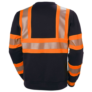 Wholesale Construction Safety Reflective Long Sleeve Tshirt <b>Orange</b> Lining Reflective Custom Work Safety <b>Hi</b> <b>Vis</b> shirt with logo - Product Image 4