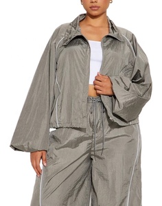 Chaqueta Deportiva Ligera de Nailon de Primera Calidad para Mujer, Ropa Casual Transpirable con Cremallera, Chaqueta Cortavientos, Chándal de Talla Grande - Product Image 5