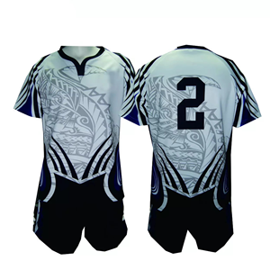 Custom Unisex Professional Rugby Uniform Latest Design Breathable OEM Sublimation Jersey and Short Set - Product Image 6