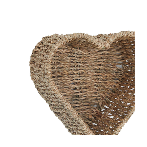 Heart Shape Organizer Basket Seagrass <b>Utensil</b> Caddy Decorate Natural <b>Storage</b> Basket Vietnamese Supplier - Product Image 3