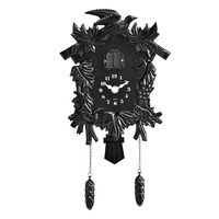 Reloj de Pared de Cuco Tallado Multicolor Huayang T52 con Mecanismo de Cuarzo Silencioso y Péndulo de Piña para Sala de Estar