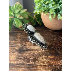 Shawn Cayatineto Men's <b>Boho</b> Style <b>Ring</b> Moon Stone Sterling <b>Silver</b> Bezel Setting Vermeil Plating Geometric Size 8 Everyday Wear - Product Image 3