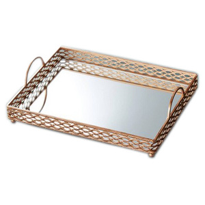 Plateau de rangement en rotin multifonctionnel, panier de service tissé pour le petit-déjeuner, le thé et le café, organisateur de bureau durable - Product Image 3