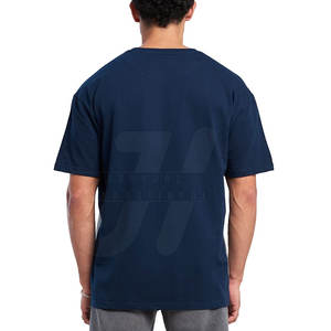 Camiseta de Manga Corta para Hombre, Corte Regular, Algodón Transpirable de Alta Calidad, Diseño de Hombros Caídos, Precio al por Mayor para Colores Sólidos - Product Image 2