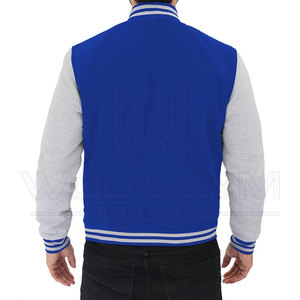 แจ็คเก็ตบอมเบอร์วาร์ซิตี้ผู้ชายคุณภาพสูงขายส่ง ผลิตจากโพลีเอสเตอร์/คอตตอน ปักลายตัวอักษร คอตั้ง เป็นมิตรกับสิ่งแวดล้อม กันลม เหมาะสำหรับฤดูหนาว สวมใส่สบาย - Product Image 4