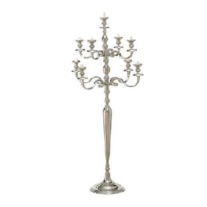 Candelabre en métal vintage de luxe à 5 bras, plaqué or fait à la main, pour la décoration de la maison et des mariages, centre de table - Product Image 4