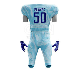 ชุดอเมริกันฟุตบอลสีพื้นแบบต่างๆ ระบายอากาศได้ดี แขนสั้น สวมใส่สบาย แห้งเร็ว ผลิตจากโพลีเอสเตอร์ 100% ปรับแต่งได้ - Product Image 3