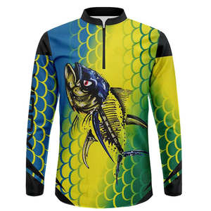 Ropa deportiva Ropa de pesca Quarter Zip Manga larga Pesca Polos 100% Poliéster Spandex Impresión por sublimación Ropa de pesca - Product Image 5