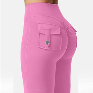 กางเกงเลกกิ้งออกกำลังกายเอวสูงสำหรับผู้หญิงเลกกิ้งออกกำลังกายฟิตเนสยิมโยคะไร้รอยต่อ - Product Image 5