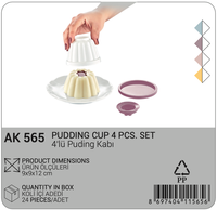 Afossa Gele Pudding Cakevorm Home Dessertbereiding Anti-aanbaklaag Deksels Keuken 9x9x12 CM Milieuvriendelijk Hittebestendig PP+PE