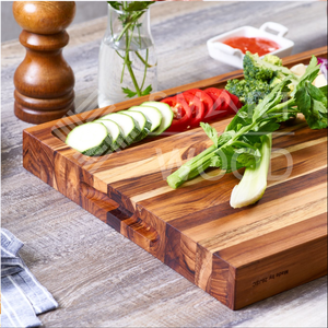 Diseño moderno de grano con borde de teca para cortar alimentos con precio de fábrica de la empresa Smartwood - Product Image 3