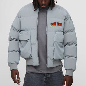 Chaqueta acolchada impermeable cálida para hombre con estilo a la moda personalizada, venta al por mayor, ropa de calle de invierno, chaqueta acolchada con cremallera para hombre - Product Image 6