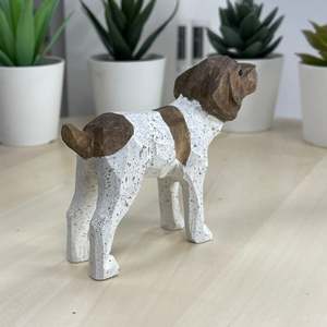 YEEYAYA legno fatto a mano cucciolo di cane statua di natale figurina & giocattolo per la decorazione per la casa intagliato da artista - Product Image 5