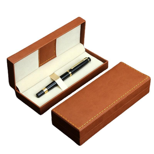 Juego de Regalo Empresarial de Lujo para Oficina, Regalo Promocional Corporativo, Bolígrafo de Aleación de Zinc y Llavero de Cuero en Caja - Product Image 1