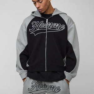 Sweat-shirts à capuche pour hommes en coton mélangé, imprimés, surdimensionnés, à fermeture éclair, de haute qualité, en gros personnalisé - Product Image 1