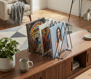Étagère à CD en métal minimaliste, autoportante, modulaire, à plusieurs niveaux, plus de 6 étagères, meubles pour la maison, le bureau, le salon, noir - Product Image 6