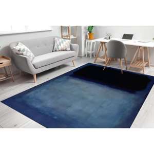 Tapis imprimé en chenille Minimal Mark Rothko, noir, antidérapant, tapis en velours de luxe - Product Image 2