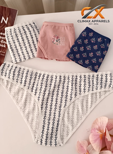 Culottes en coton à imprimé floral pour femmes, taille mi-haute, grandes tailles, respirantes, tricotées, lavables en machine, vente directe en gros - Product Image 4