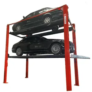 Factory Direct Sale 3 Level 4 Post Car Parking Lift 4 Post Car Storage System