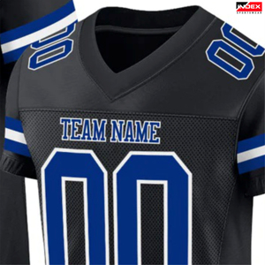 En différentes couleurs, uniforme de football imprimé avec logo personnalisé, maillot de football américain léger de haute qualité. - Product Image 5