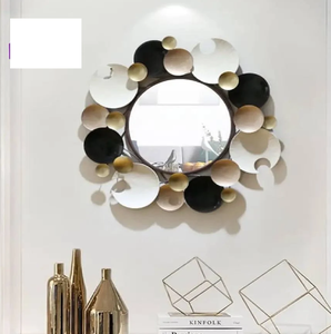 Espejo montado en la pared de Metal decorativo redondo dorado Sunburst Splendor para decoración de sala de estar de Hotel en casa disponible a precio barato - Product Image 5