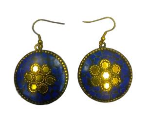 2024ใหม่ต่างหูทองเหลืองเรซิ่นทำมืออินเดียเครื่องประดับเพชรทำเองที่บ้าน - Product Image 1