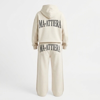 Ensemble de survêtement pour femme en polaire brodé avec fermeture éclair, sweat-shirt oversize et pantalon large, style streetwear décontracté, deux pièces