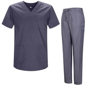 Plus Size Unisex Denim Hospital <b>Scrubs</b> <b>Sets</b> for Women Medical Nursing <b>Scrubs</b> - Product Image 3