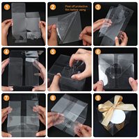 Boîtes en plastique transparentes PET PVC personnalisables, emballages pour cadeaux de Noël, boîte en plastique