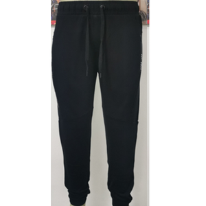 Pantalon de jogging chaud pour homme en coton/polyester avec cuisses brossées et logo sur la jambe droite - Product Image 1