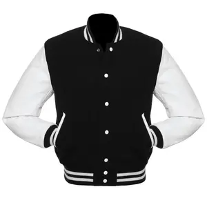 Chaqueta Varsity con Capucha para Hombre, Diseño Moderno, Resistente al Viento, Talla Personalizada, Opción de Logotipo Frontal, Estilo Casual para Invierno, Colores y Logotipo Personalizables - Product Image 1