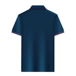 เสื้อโปโลแขนสั้นลายตารางหมากรุกลำลองสำหรับผู้ชายเสื้อไม่มีโลโก้