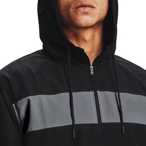 Ropa Deportiva al por Mayor, Ropa de Entrenamiento, Fitness, Gimnasio, Anorak con Capucha Personalizado, Impermeable Estándar - Product Image 3