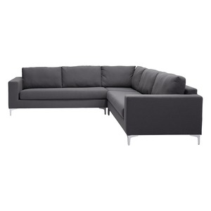 SFL68010 L-Shaped Corner Three-Seat Upholstered <b>Sofa</b> <b>for</b> Home Living Room or Apartment <b>Sponge</b>-Filled - Product Image 3