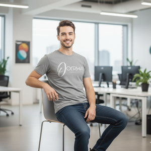 Chemise de couleur gris clair pour hommes, t-shirt à enfiler en tissu de qualité supérieure, vêtements pour hommes à prix de gros avec OEM - Product Image 3