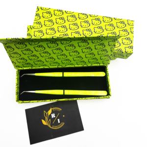 แหนบต่อขนตาสเตนเลสป้องกันไฟฟ้าสถิตย์ความแม่นยำแยกปลายแหลมติดโลโก้ตามสั่งฉลากส่วนตัวเป็นมิตรกับสิ่งแวดล้อม - Product Image 2