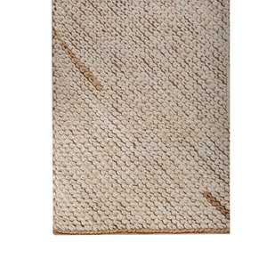 พรมปูพื้น Nomadic Threads รุ่น PDJT-823 สีงาช้าง ทอแบบเรียบ ทำจากปอกระเจาและป่าน ลายเรขาคณิต รูปทรงสี่เหลี่ยมผืนผ้า เหมาะสำหรับห้องโถง ห้องนั่งเล่น ห้องนอน ใช้ในบ้าน - Product Image 4