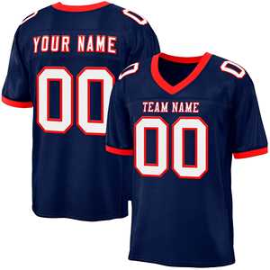 Maillots de football américain personnalisés pour l'été, modèles pour les joueurs de football, 100% polyester respirant extensible à manches courtes - Product Image 6