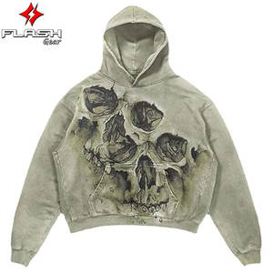 Sudaderas con capucha lavadas de manga larga personalizadas al por mayor con logotipo propio, Sudadera con capucha personalizada para hombre, MOQ bajo - Product Image 6