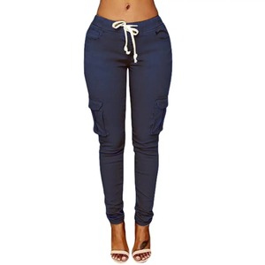 Top qualité élégant Cargo pantalon femmes personnaliser multi-poches 100% coton Cargo survêtement Slim Fit respirant pantalon - Product Image 5