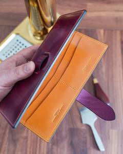 Sac à main en cuir véritable pour femmes et long portefeuille LWM-0041 personnalisé Mini portefeuille de voyage de Style affaires mince de budget de trésorerie - Product Image 6