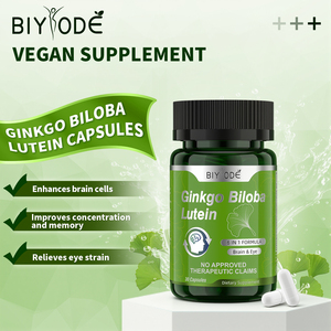 Capsules de <span class=keywords><strong>Ginkgo</strong></span> <span class=keywords><strong>Biloba</strong></span> et Lutéine à Marque Blanche OEM – Mélange Herbal 6-en-1 pour le Soutien Cérébral et Visuel – Complément Alimentaire Végétalien - Product Image 2
