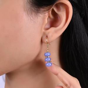 Handcrafted Gold Spacer Round Beads & Plated Hook Birthstone Fashion Jewelry Tanzanite Gemstone Dangle <b>Earrings</b> - Product Image 6