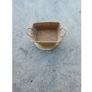 Paniers de rangement en jacinthe d'eau écologiques directs d'usine avec poignées torsadées Panier rectangulaire multi-taille fabriqué à la main - Product Image 2